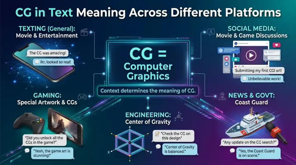 CG in Text Meaning Across Different Platforms