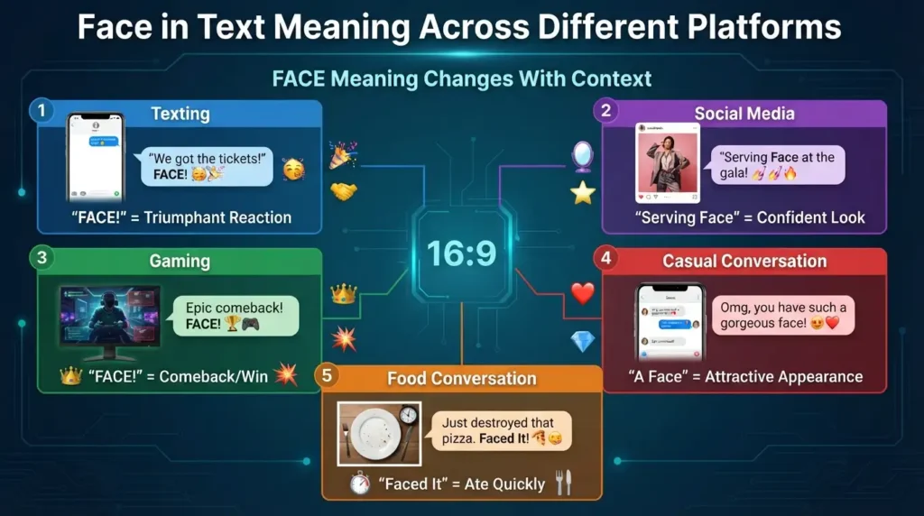 Face in Text Meaning Across Different Platforms