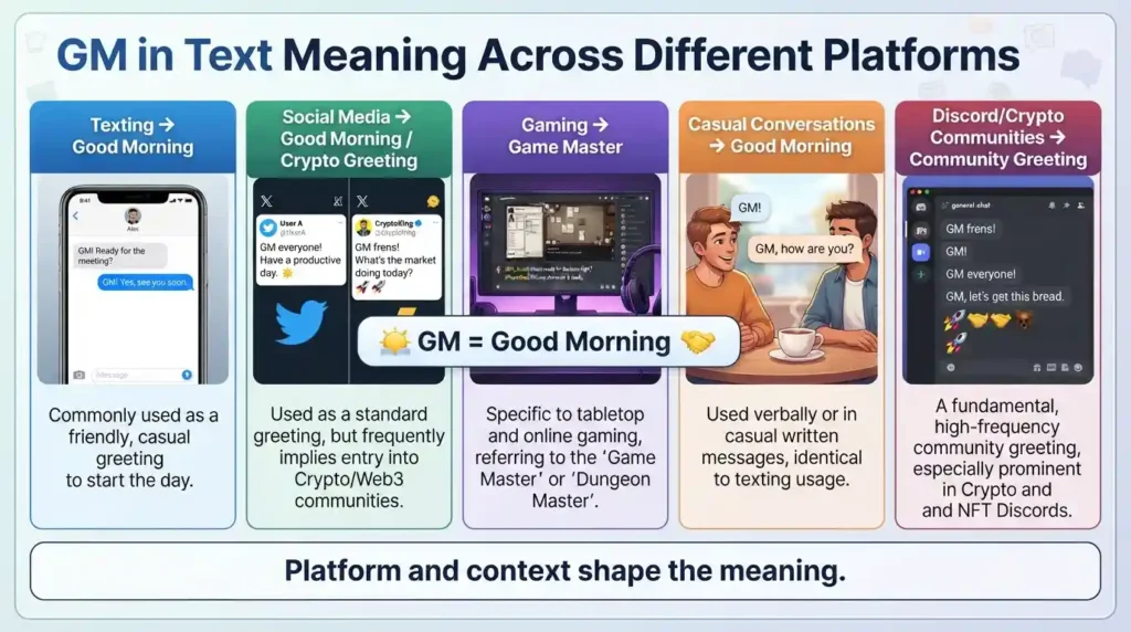 GM in Text Meaning Across Different Platforms