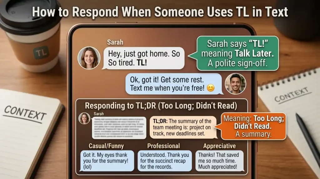 How to Respond When Someone Uses TL in Text