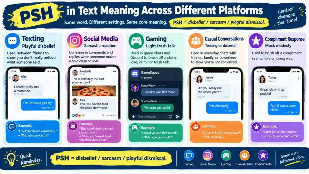 PSH in Text Meaning Across Different Platforms