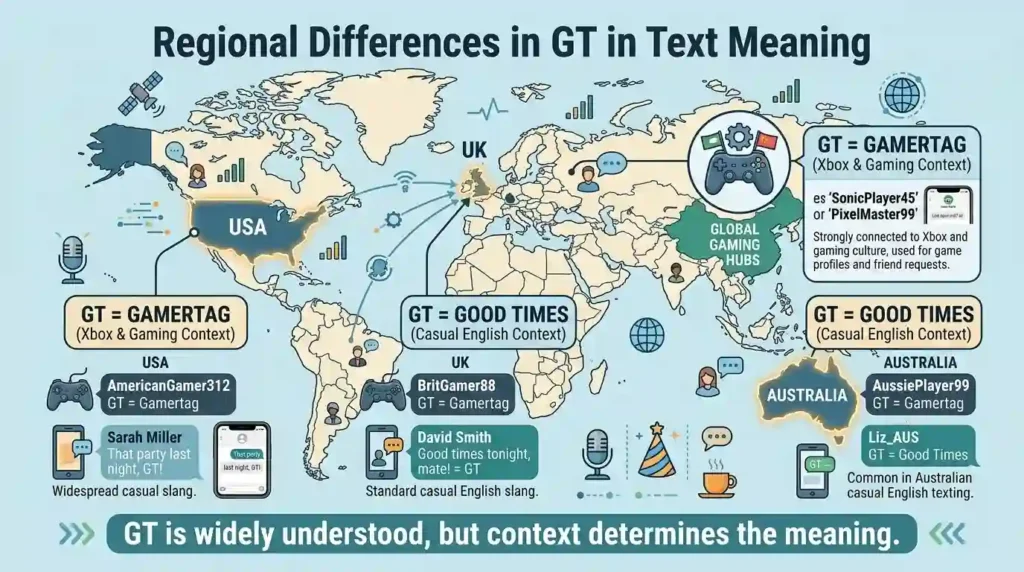 Regional Differences in GT in Text Meaning