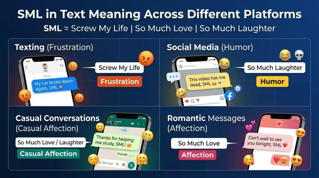 SML in Text Meaning Across Different Platforms