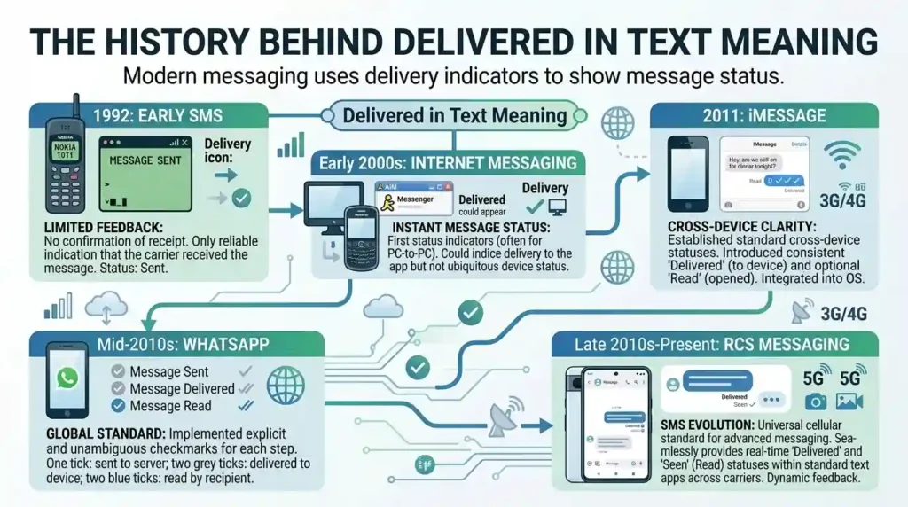 The History Behind Delivered in Text Meaning