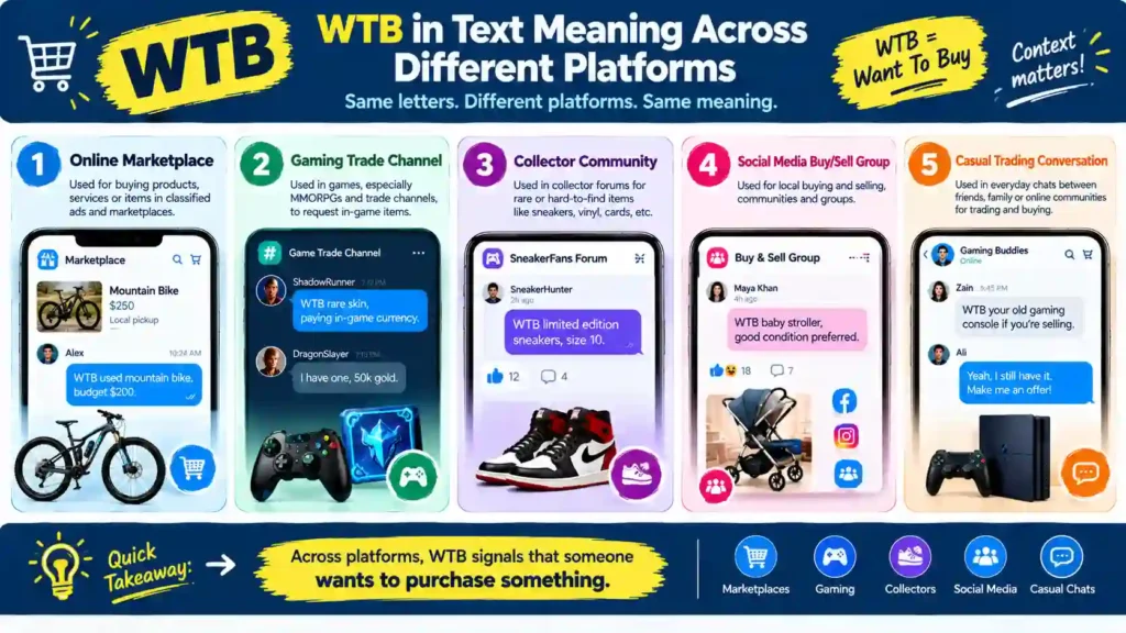WTB in Text Meaning Across Different Platforms