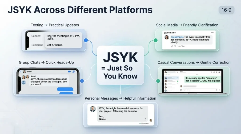 JSYK in Text Meaning Across Different Platforms