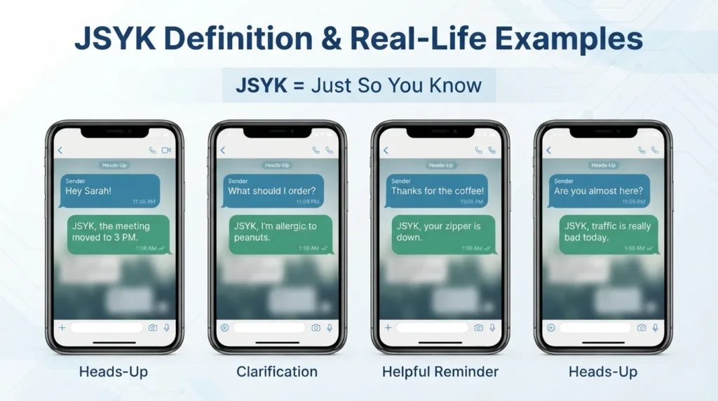 JSYK in Text Meaning: Definition & Real-Life Examples