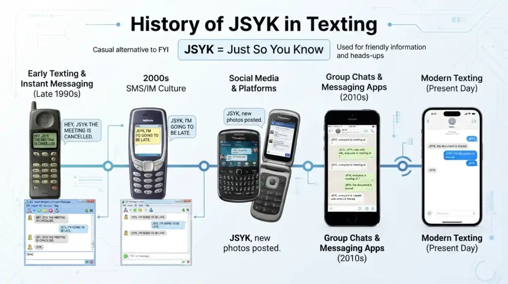 The History Behind JSYK in Text Meaning